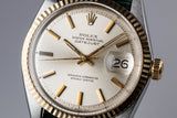 1969 Rolex Two-Tone DateJust 1601Silver Dial