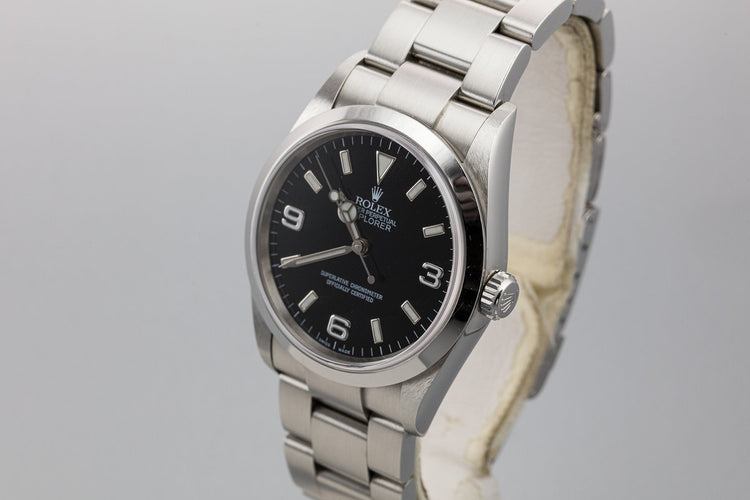 2002 Rolex Explorer 114270 with Box, Papers, and Recent Service Papers