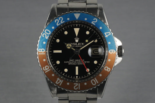 1961 Rolex GMT 1675 PCG with Gilt Chapter Exclamation Dial