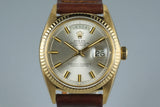 1970 Rolex YG Day-Date 1803 with Silver ‘Wide Boy’ Dial