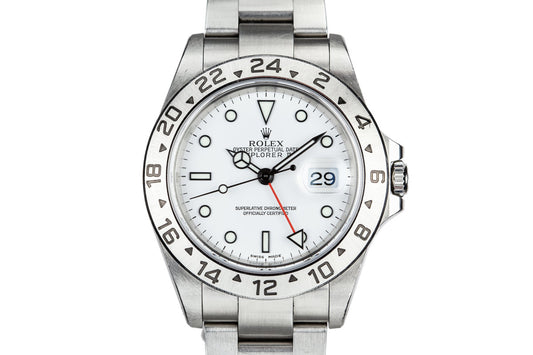 2002 Rolex Explorer II 16570 White Dial