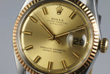 1972 Rolex Two Tone DateJust 1601 Champagne ‘Wide Boy’ Sigma Dial