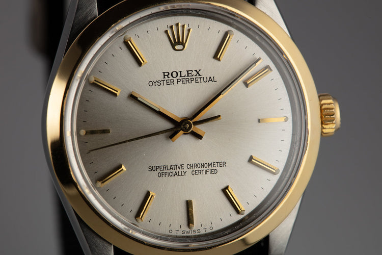 1987 Rolex Two-Tone Oyster Perpetual 1002 with Silver Sigma Dial