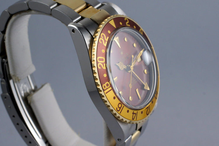 1980 Rolex Two Tone GMT 16753 Root Beer 'Red' Dial