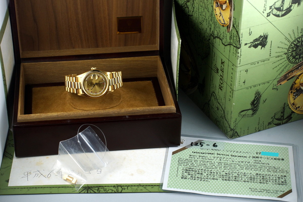 HQ Milton - 1990 Rolex YG Day-Date 18238 Crown Collection Dial