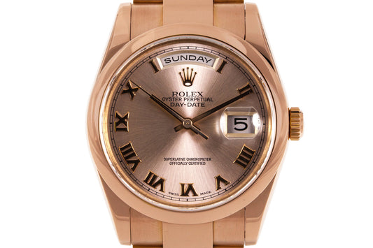 2000 Rose Gold Day-date 118205 with Box and Papers