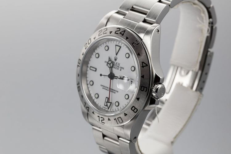 1997 Rolex Explorer II 16570 White SWISS Only Dial