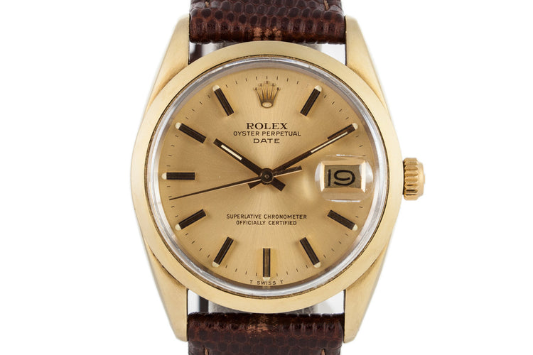 1979 Rolex Date 1550 Gold Shell