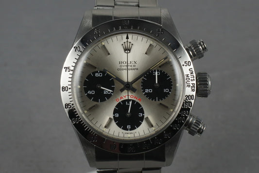 1971 Rolex Daytona 6265 Silver Big Red Daytona with Punched Papers