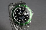 2005 Rolex Green Submariner 16610 with Box and Papers