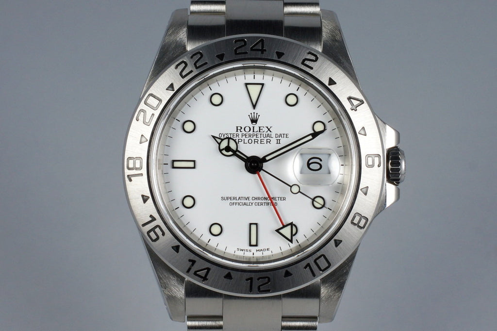 2000 Rolex Explorer II 16570 White Dial with Box and Papers