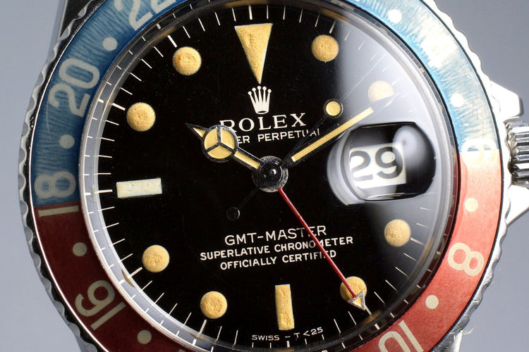 1966 Rolex GMT 1675 Glossy Gilt Dial