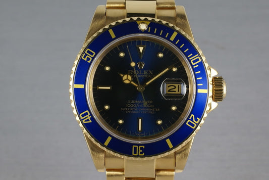 Submariner 18K  16808 Blue Nipple Dial