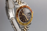 1982 Rolex Two-Tone GMT-Master 16753 Root Beer Nipple Dial with Box and Papers