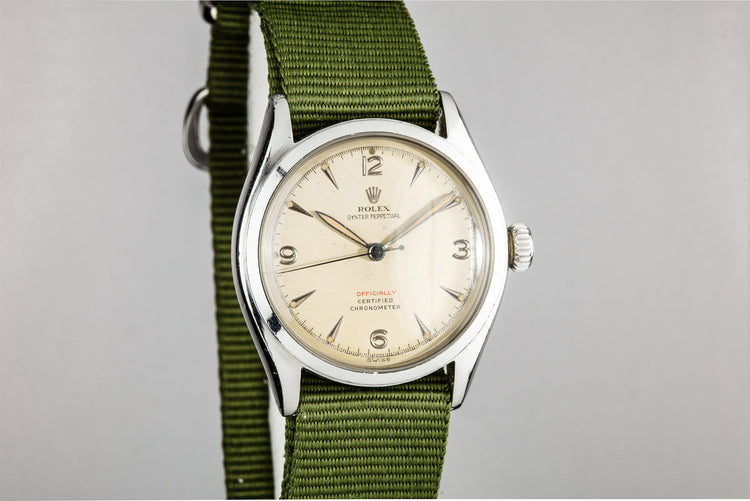 1952 Rolex Oyster Perpetual 6084 Cream Dial with Red "Officially"