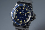 1985 Tudor Blue Submariner 76100 Non-Mercedes Hand with Box and Papers
