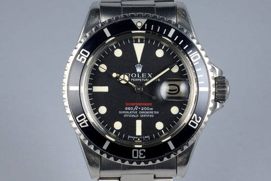 1969 Rolex Red Submariner 1680 Mark IV Dial
