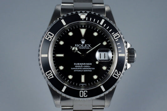 1999 Rolex Submariner 16610 with RSC Papers