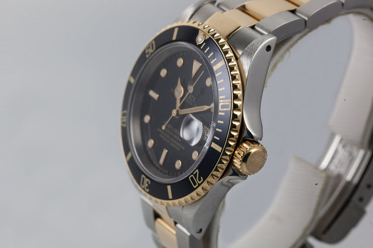 1991 Rolex Two Tone Black Submariner 16613