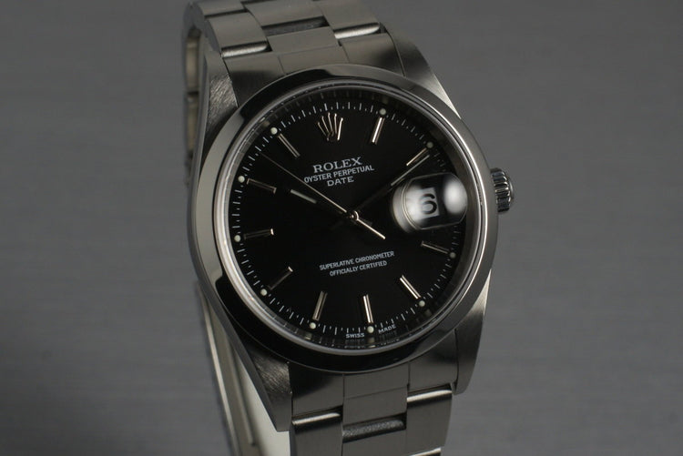 2003 Rolex Date 15200 Black Dial with Papers