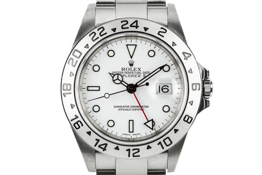 2001 Rolex Explorer II 16570 White Dial