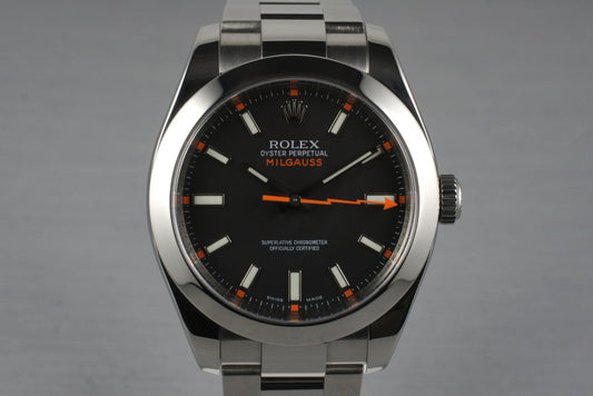 2007 Rolex Milgauss Black Dial 116400 with Box and Papers