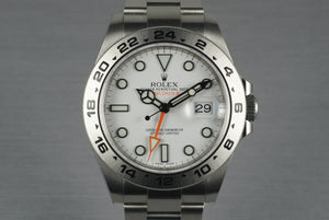 2011 Rolex Explorer II 216570 with Box and Papers
