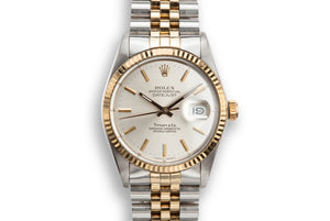 1988 Rolex Two-Tone DateJust 16013 With Silver 