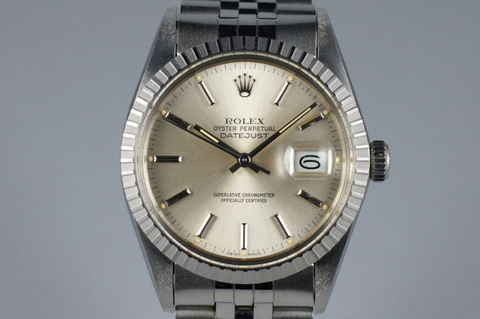 1985 Rolex DateJust 16030 with Silver Dial