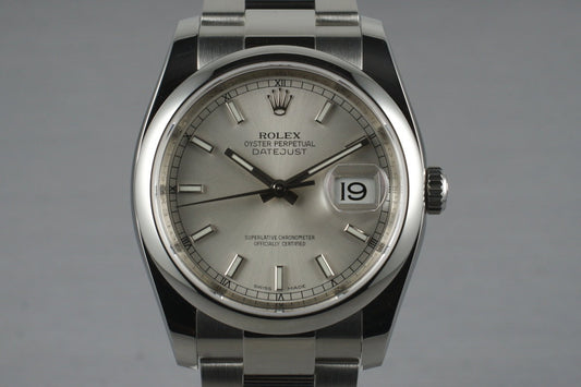 2014 Rolex Datejust 116200 with Box and Papers