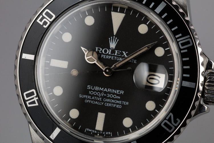 1980 Rolex Submariner 16800 Matte Dial