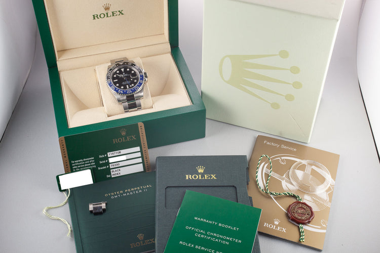 2014 Rolex GMT-Master II 116710 BLNR "Batman" with Box and Papers