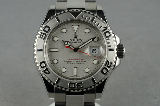 2005 Rolex Platinum/SS Yacht-Master 16622 with Box and Papers