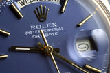 1970 Rolex YG Day-Date 1803 Matte Blue Dial