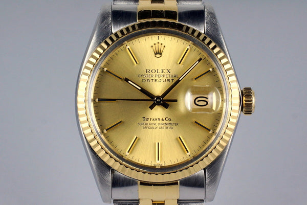 HQ Milton - 1983 Rolex Two Tone DateJust 16013 Champagne Tiffany