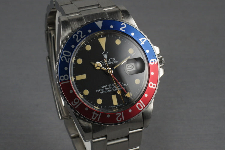 1983 Rolex GMT 16750 with Box and papers with creamy lume