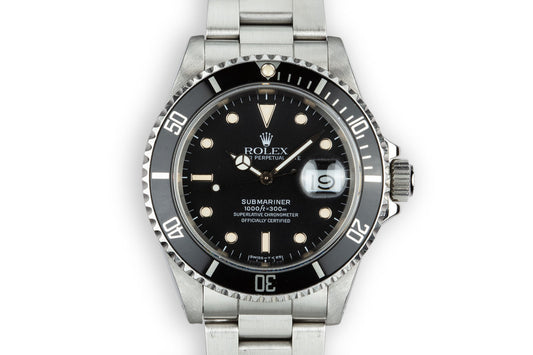 1989 Rolex Submariner 16610 with Box and Papers