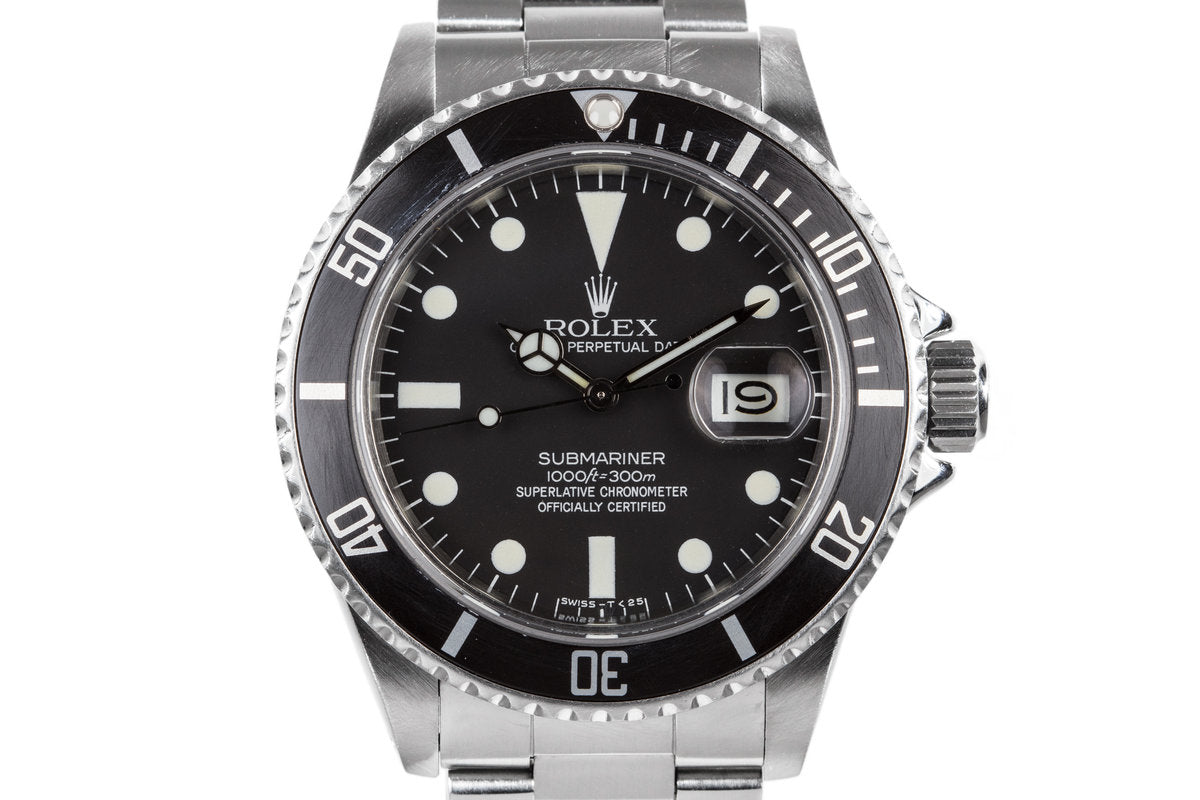 HQ Milton 1981 Rolex Submariner 16800 Matte Dial Inventory 9903 For Sale
