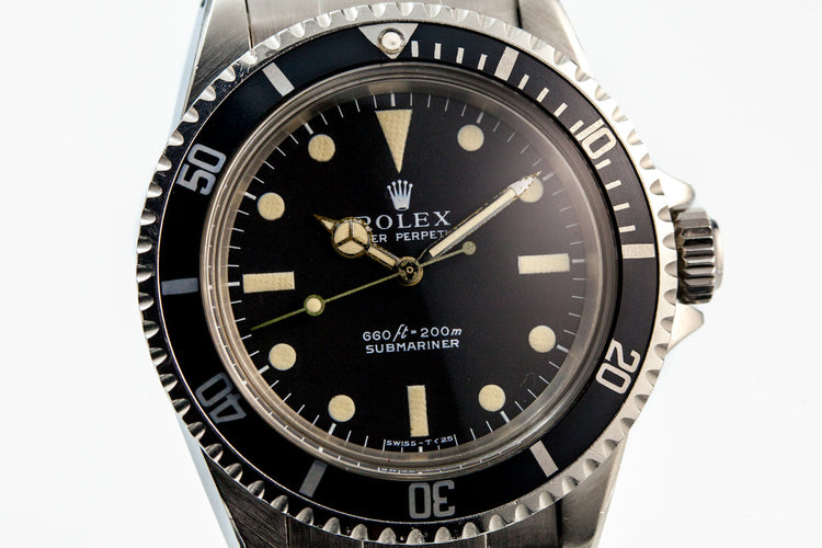 1970 Rolex Submariner 5513 with Swiss Rivet Band
