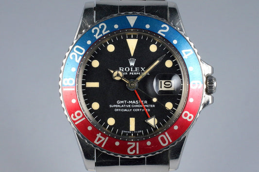 1970 Rolex GMT 1675 Mark I Dial with Box and Papers