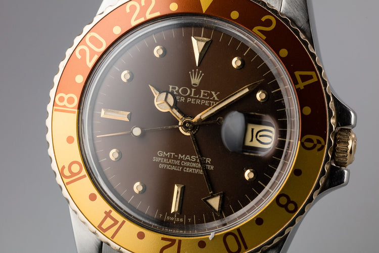 1979 Rolex Two-Tone GMT-Master 16753 with Root Beer Nipple Dial