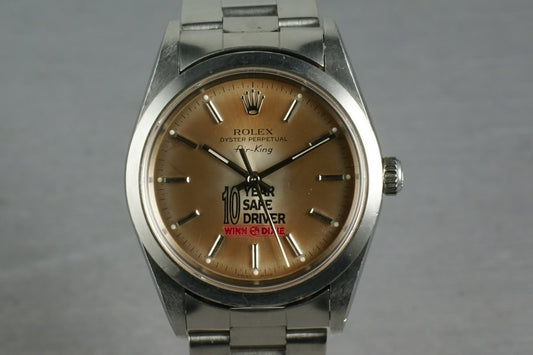 2000 Rolex Air-King 14000 with Winn Dixie safe driver tropical dial