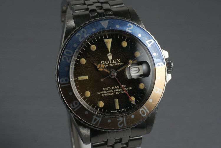 1966 Rolex GMT 1675 Glossy Gilt Dial with Box and Papers