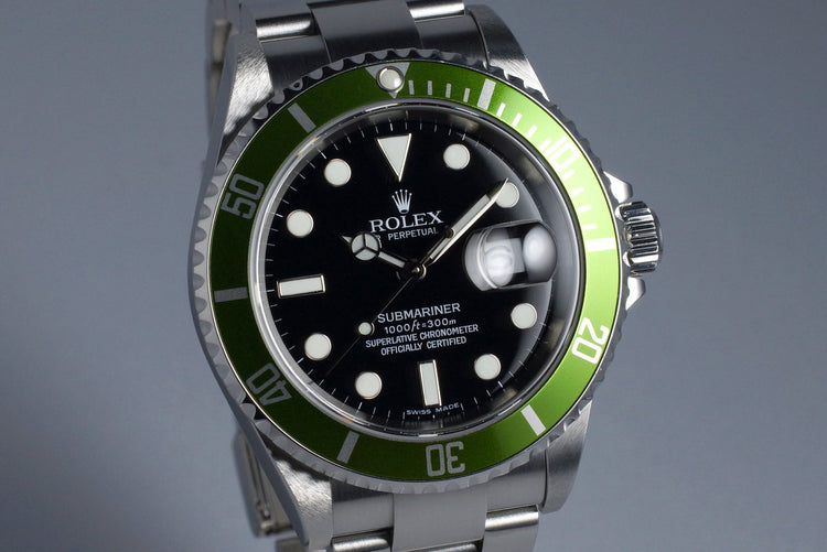 2006 Rolex Green Submariner 16610V