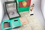 1968 Rolex 18K Day-Date 1803 Silver "Wide Boy" Dial with Box and Double Punch Papers