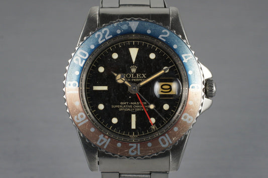 1963 Rolex GMT 1675 PCG Gilt Chapter Ring UNDERLINE Dial