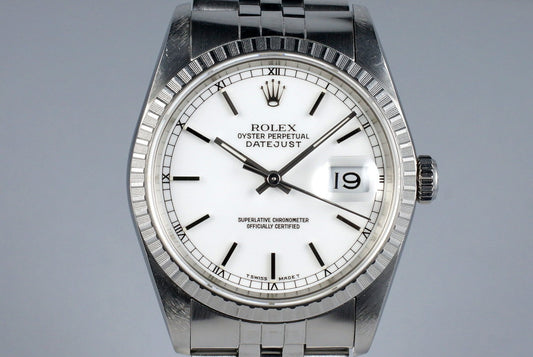 1989 Rolex DateJust 16220 White Dial