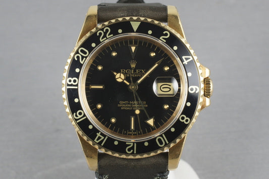 1980 Rolex GMT 18K with Black Nipple Dial 16758