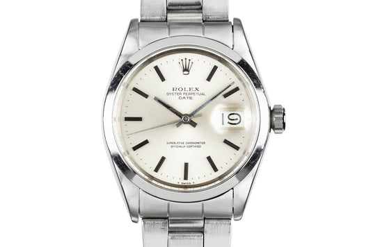 1970 Rolex Date 1500 Silver Dial