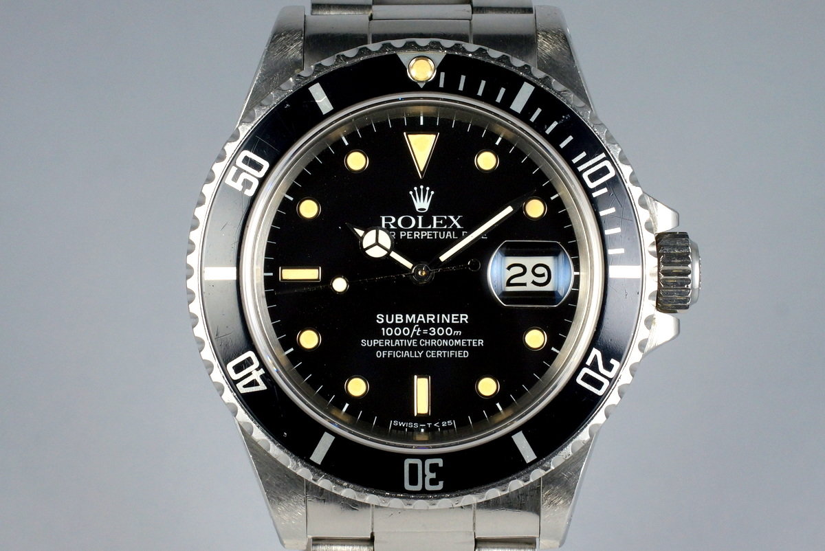 HQ Milton 1987 Rolex Submariner 168000 Inventory 7073 For Sale